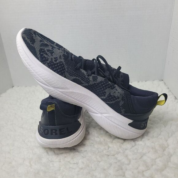 Sorel Explorer Blitz Stride Womens Sneaker Size 9.5 Lace Black Gray Knit Slip On - Picture 6 of 9